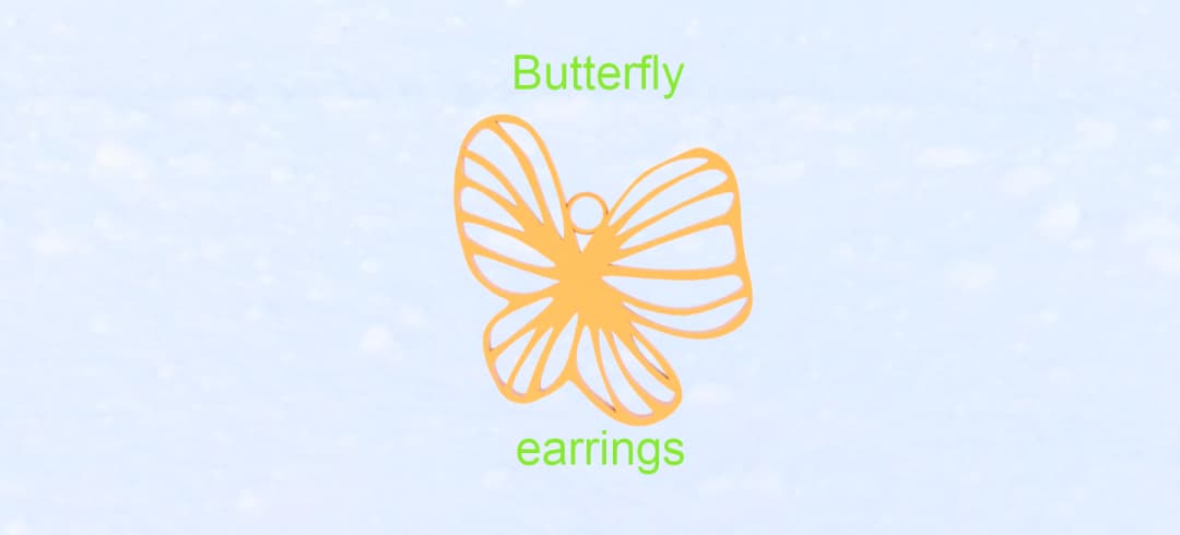 This is an earring in the shape of a butterfly